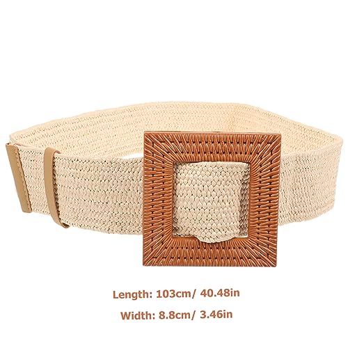 2Pcs Women Adjustable Woven Waist Belts Versatile Fashionable Belts for Dresses and Pants Rustic Style for Ladies2