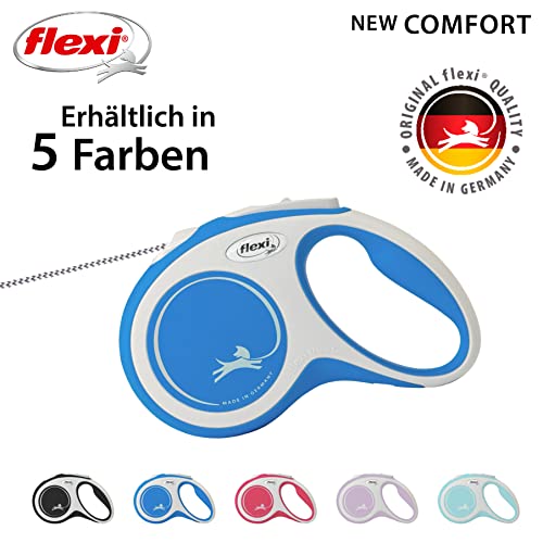 flexi Rollleine New Comfort - S - Seil 8 m, blau