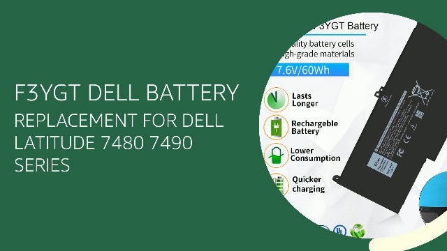 Amazon.com: 60Wh F3YGT Battery Latitude 7480 Battery Replacement