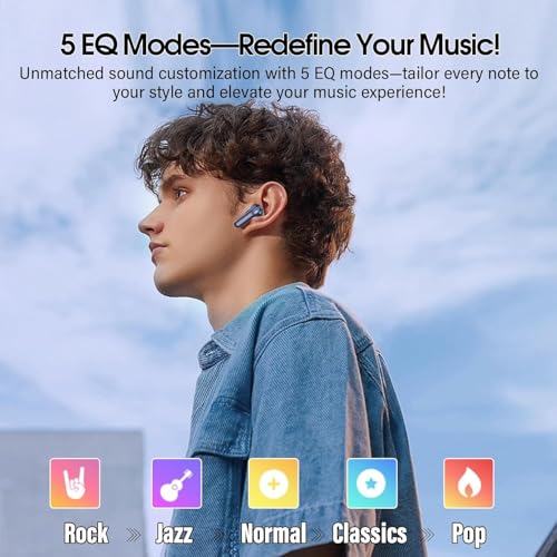 QXUFV U9 Blue Wireless Earbuds - Image 6