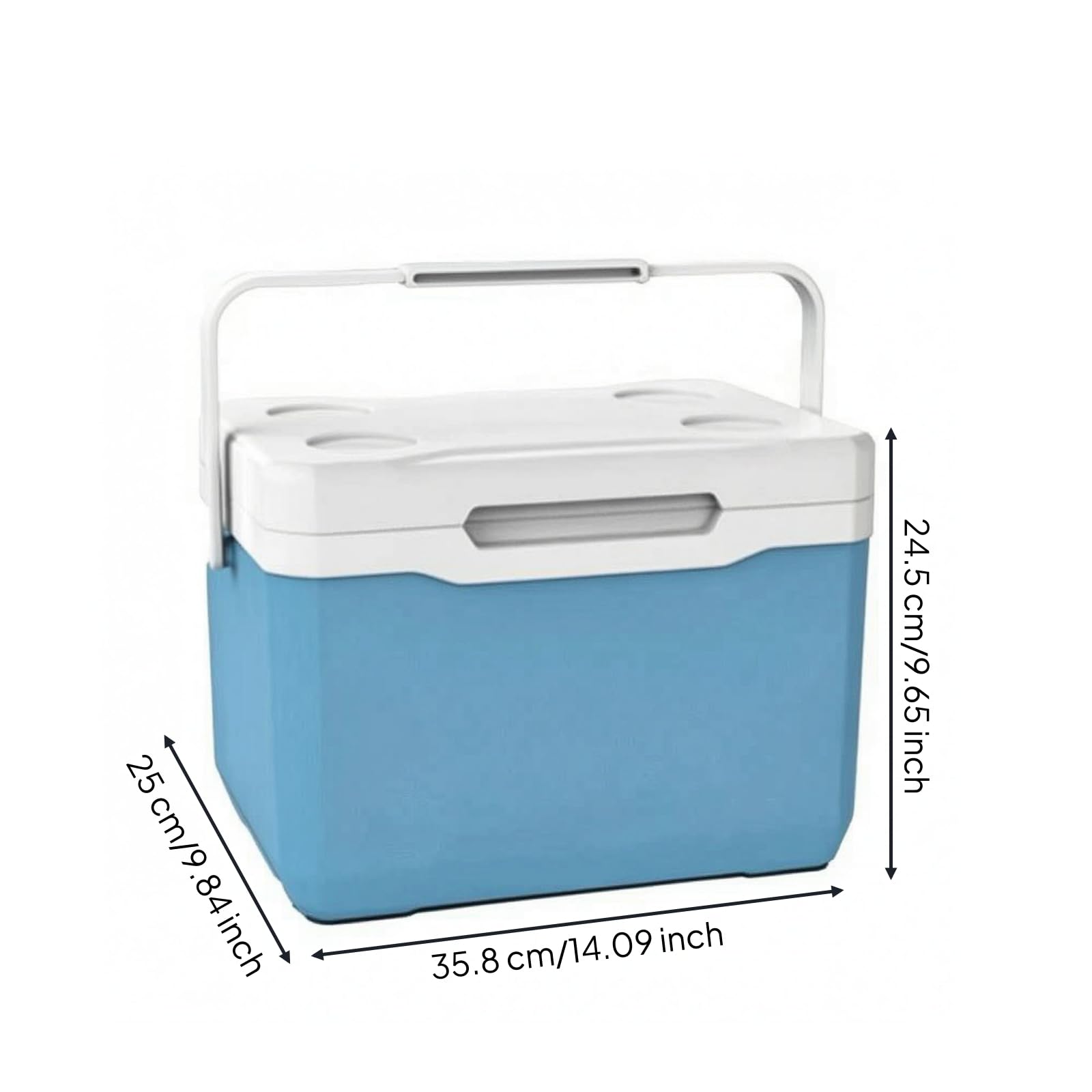 Nevera Portátil Aislada Hielera Contenedor Térmico Conservadora con Interior Aislante y Exterior Resistente Fácil de Llevar Adecuada para Camping Barbacoas Festivales