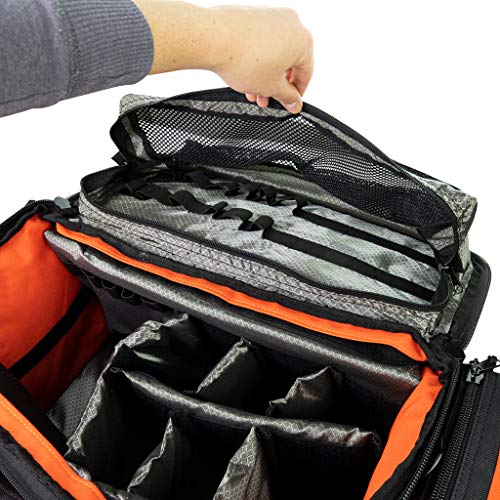 Line2Design Empty Medical Elite Trauma Bag - First Responder Carrier Bag For Emt, Paramedic, Emergency And Medical Supplies Kit - Heavy-Duty Zippered Pockets Portable Ems Home Health Aides - Orange #TOP5
