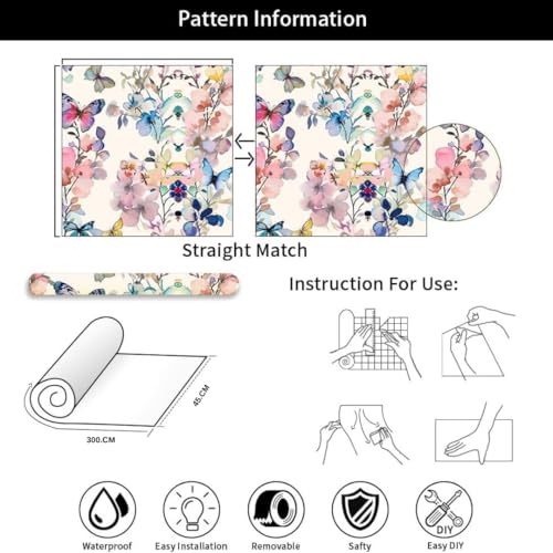 Image of VKR Self Adhesive 3D Wood Panel Wallpaper Roll 45 x 300cm - Waterproof, Peel and Stick Vinyl Wall Sticker for Living Room, Bedroom, Cabinet & Wall Decor (Butterfly-Pack of 1)