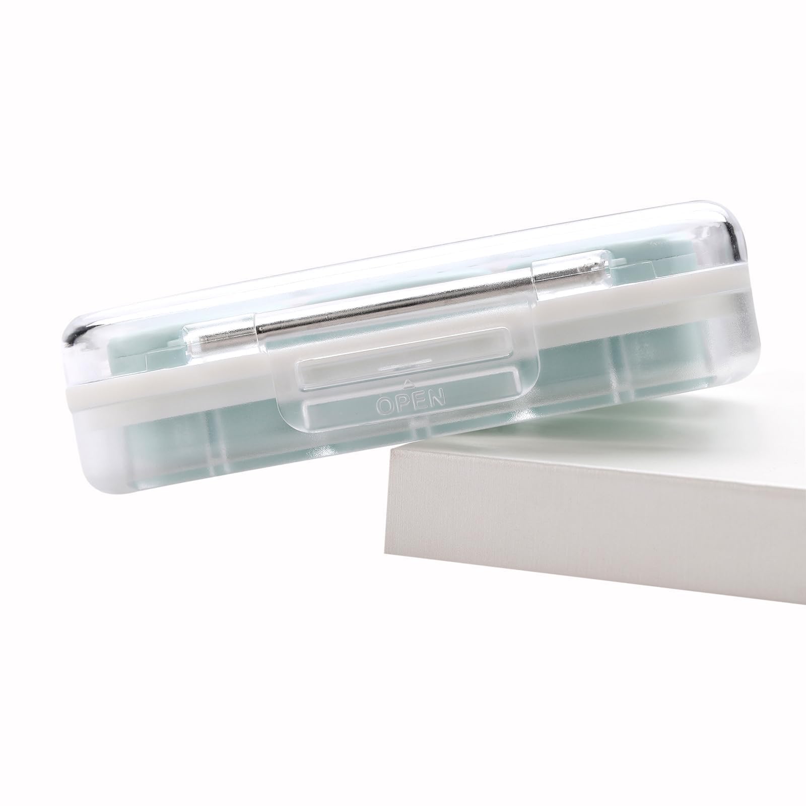 RICHCEE Organizador diario de píldoras de 10 compartimentos para bolso de bolsillo, píldoras portátiles diarias, aceite de pescado/vitaminas/caja de suplementos (azul)