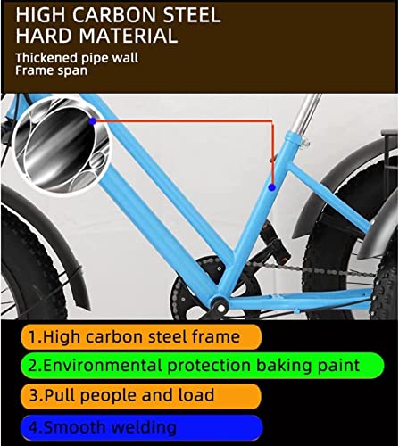 Triciclo para adultos de 20" con neumáticos gruesos, 7 velocidades, para mujer, bicicleta de montaña clásica con canasto miniatura 2