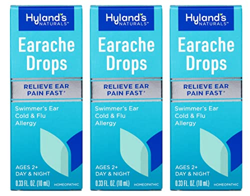 Ear Drops For Swimmers Ear, Hyland's Earache Drops For Clogged Ears, (3-Pack) #TOP22