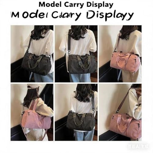 Bolsa de gimnasio pequeña de 35 cm, unisex, con correa ajustable, perfecta para viajes y deportes, ligera y portátil (A-5)3