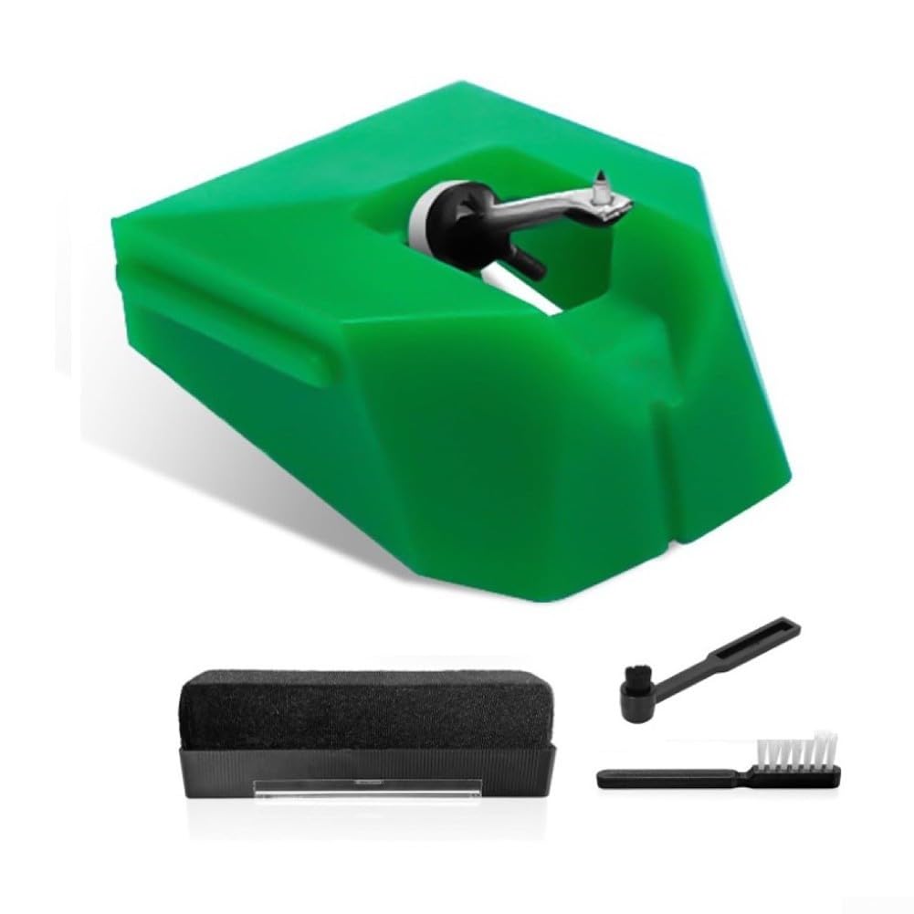 Aguja de repuesto para Audio-Technica AT-VMN95E, compatible con las series AT-LP120X y VM95, lápiz capacitivo de seguimiento preciso con herramientas de limpieza de discos
