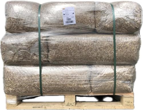 MISCANTHUS WIEDEMANN | 9X 120 Liter Ballen Bio Miscanthus Gartenmulch | Umweltfreundlicher Mulch für Gartenbeete und Gartengestaltung | Alternative zu Rindenmulch und Hackschnitzel