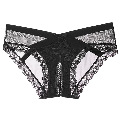 Sxiwei Mens Mesh Lace Sheer Briefs Sissy Panties Low Rise Hollow Out Low Rise Underwear Underpants
