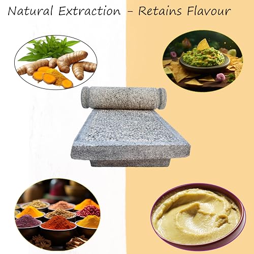 Image of SIL Batta-Pure Stone |11 Inch|Heavy Duty-8 kg|Authentic Indian Kitchen Tool for Grinding Spices and Grains (2 People)
