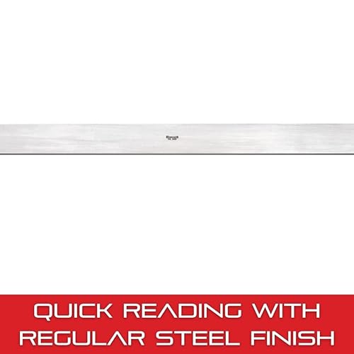 Miniatura 27 de Starrett Borde recto de acero con borde biselado, no graduado, lectura rápida, 48 pulgadas de largo, 7/32 pulgadas de grosor, 2-13/32 pulgadas