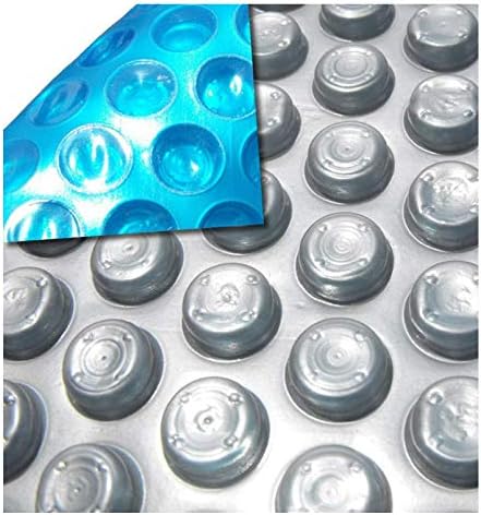 Midwest Canvas 28-Foot Round Space Age Solar Cover | 12 Mil with 6-Pack of Grommets Bundle | Heating Blanket for Above-Ground or In-Ground Swimming Pools