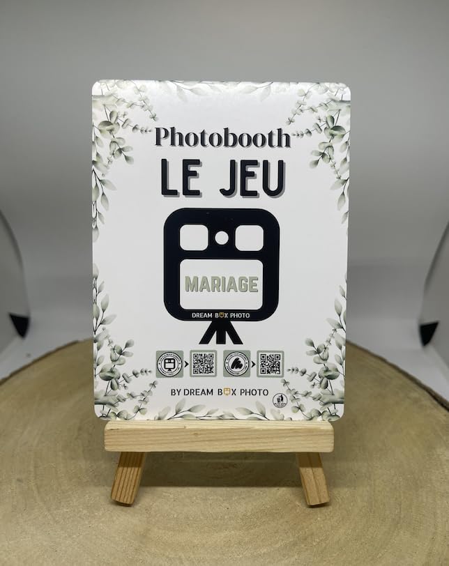 Le Jeu du Photobooth kit de cartes de defis photos pour animation de mariage et fetes