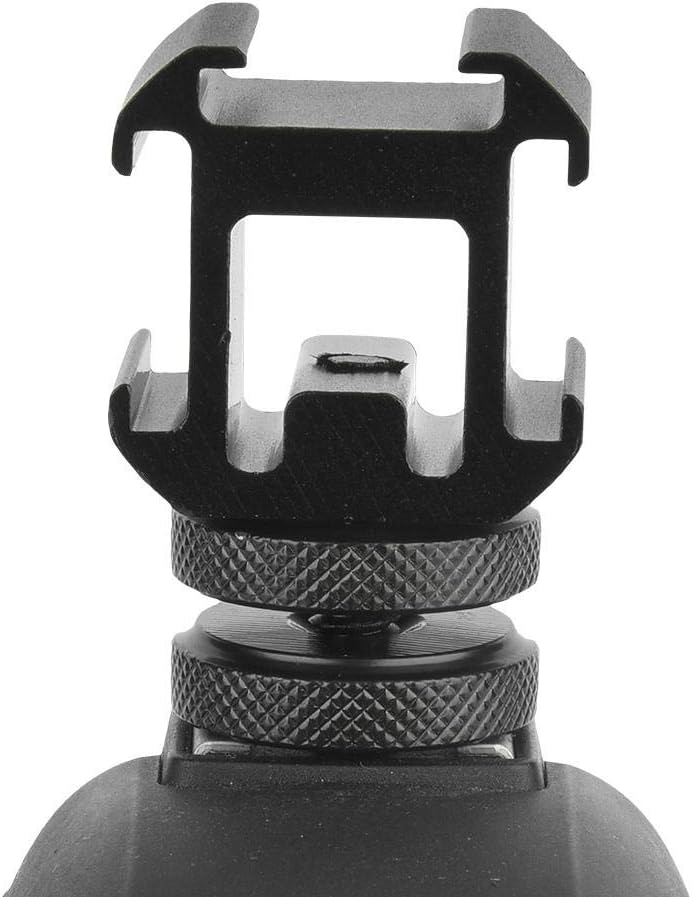 Camera Hot Shoe Holder, Triple Hot Shoe Base Mount Adapter Extend Holder for Microphone Monitor LED Video Light