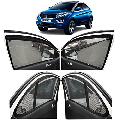 Image of AUTOFACT Magnetic Window Sunshade for Tata Nexon -Set of 4 - with Zipper