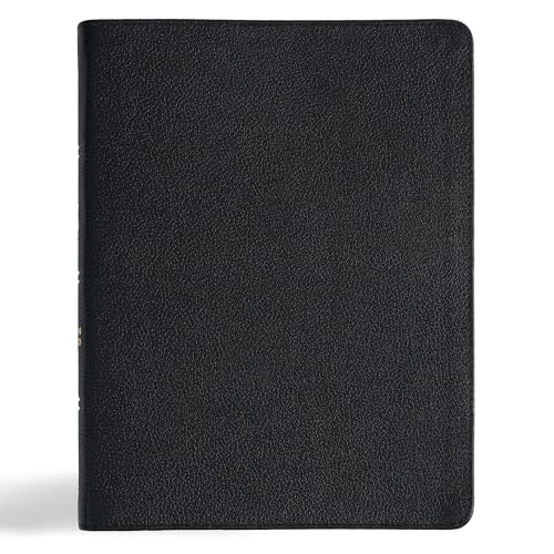 CSB Men of Character Bible, Revised and Updated, Black Genuine Leather, Black Letter, Articles, Character Profiles, Videos, Cross-References, Easy-to-Read Bible Serif Type - image 1