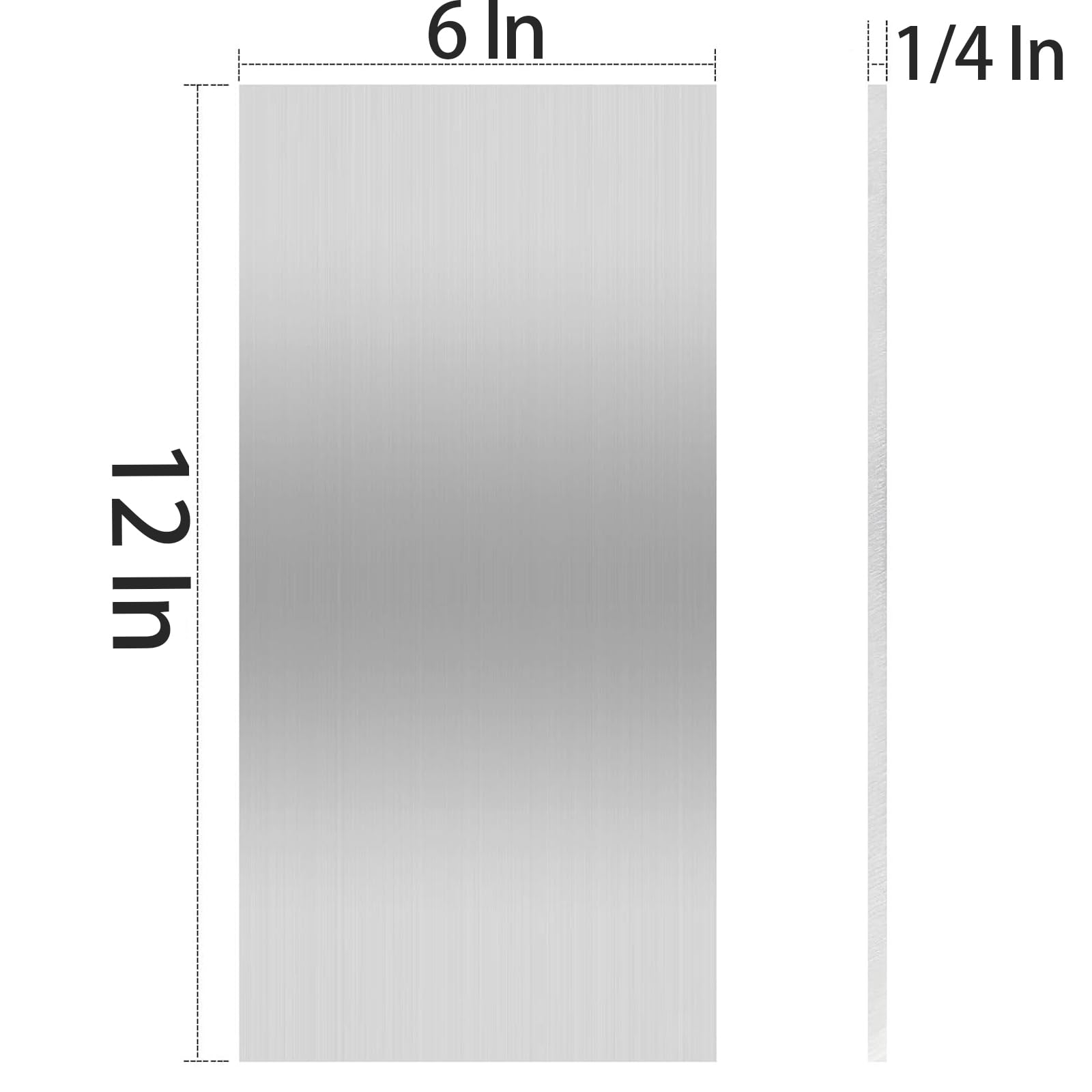 Aluminum Metal Plates KEILEOHO 2-Pack 6061 T6 Aluminum Sheet - 6" X 12" X 1/4", Heat-Treatable, Corrosion Resistant, With Protective Film Hdpe Sheet - View #3