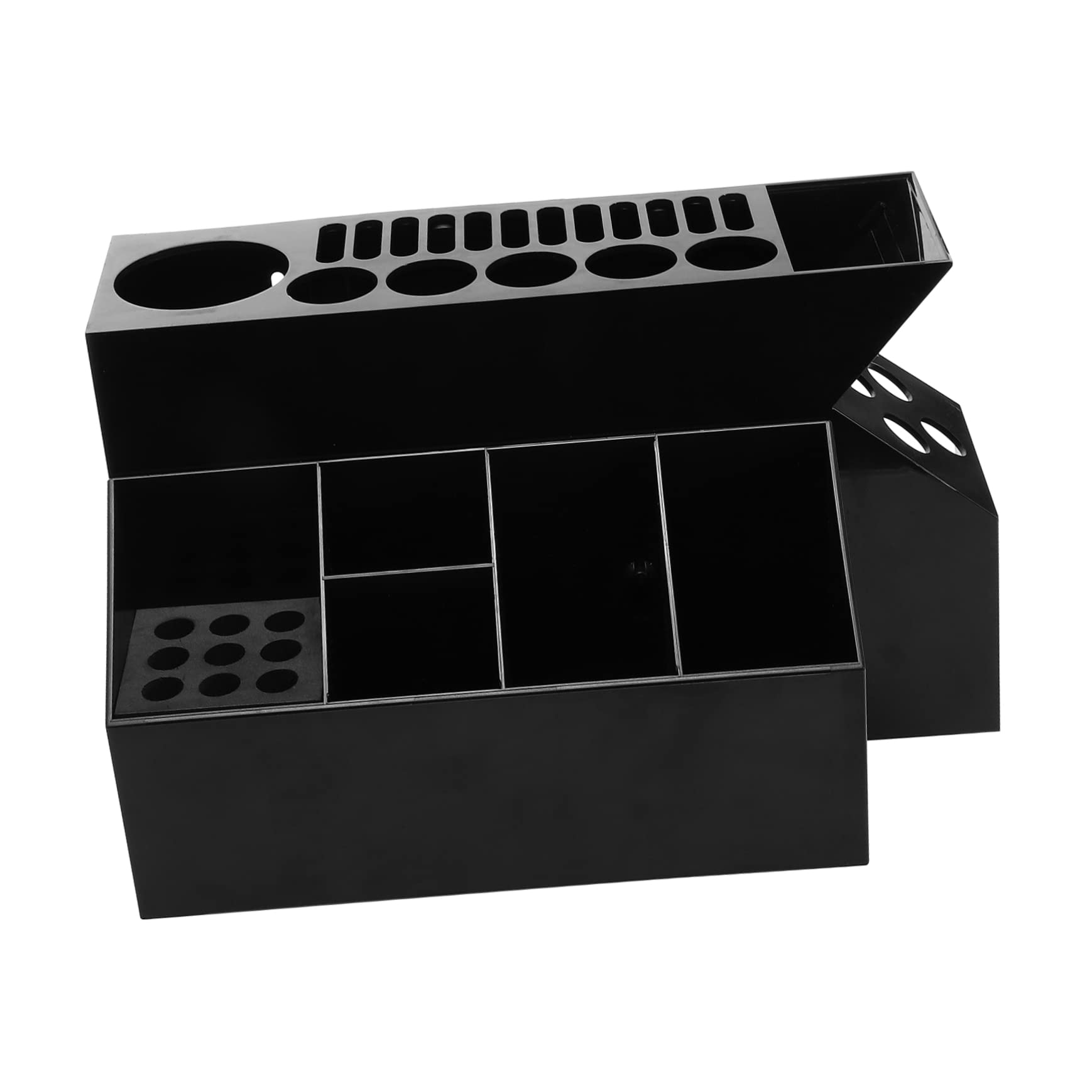 Healeved Hairdressing Tool Box Scissor Rack Comb Storage Case Barber Shop Tool Organizer Abs Material