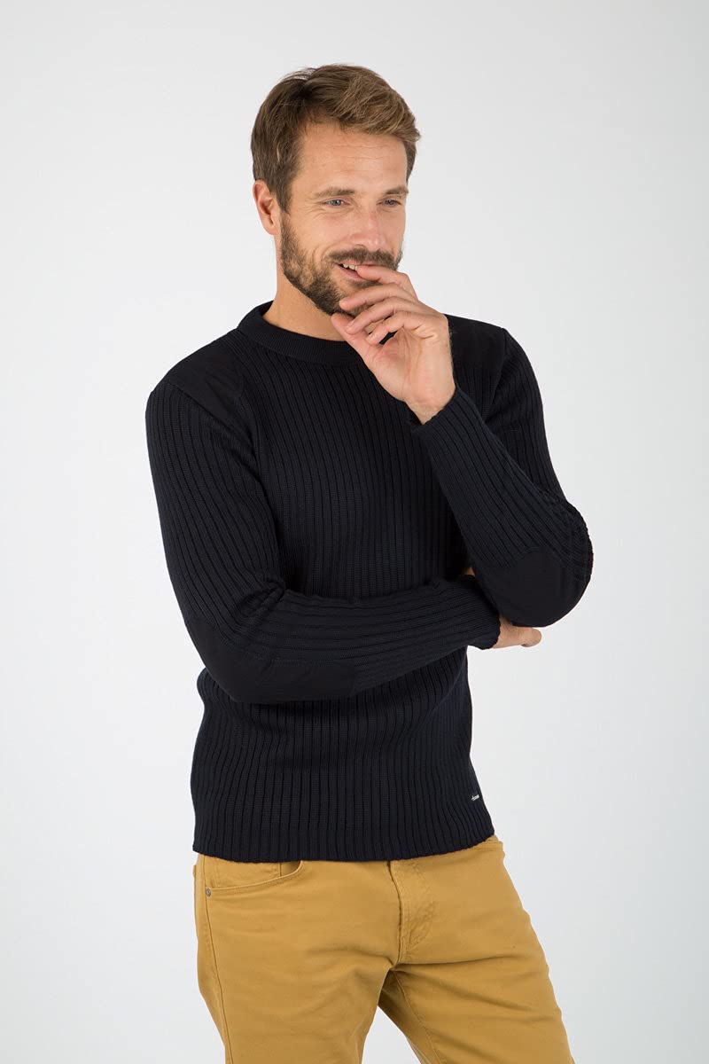 Armor Lux Męski sweter Marin "Binic" Homme, niebieski (D85 Rich Navy Blue D85 Rich Navy), L EU, Niebieski (D85 Rich Navy Blau D85 Rich Navy), L