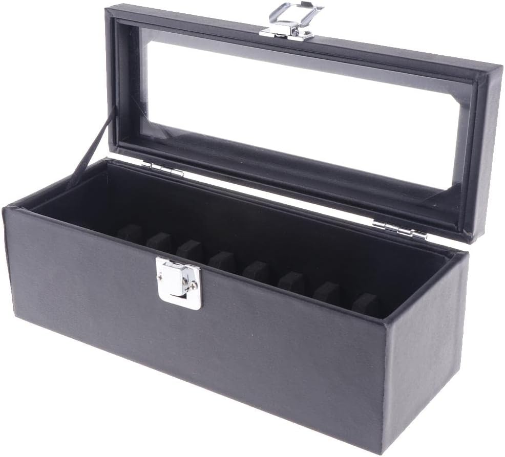 barenx 10/20 Slots PU Leather Bangle Organizer Display Jewelry Box Tray with Lock