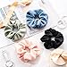 Lolalet Stash Scrunchies, 4 PCS Hair Scrunchies With Zipper Pocket, Hidden Pocket Scrunchie for Hide Money, Elastic Hair Ties Ponytail Holder Accessories for Thin Fine Curly Hair -Style B
