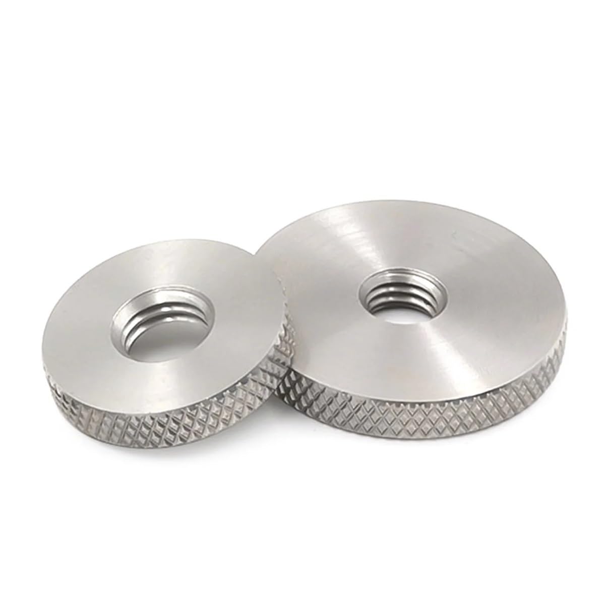 304 Stainless Steel Enlarged Flat Head Knurled Adjuster Nuts M3 M4 M5 M6 M8-M12 1-5 Pcs(5pcs M5X12X4.5)