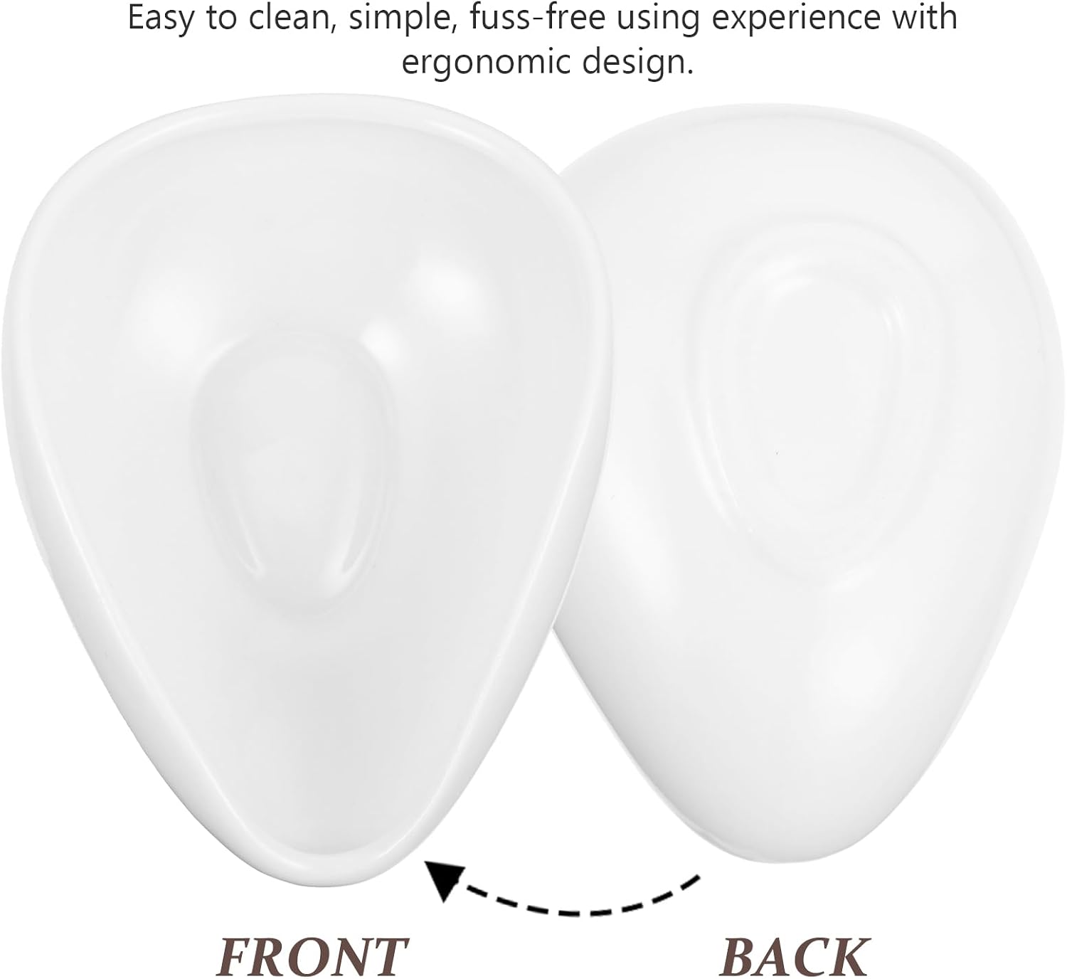 BESTonZON White Porcelain Cha Vessel, 3.9x2.9 inch Coffee Beans Dosing Cup, White Porcelain Cha Ice Scoop Sugar Spoon Tea Scoop Vessel