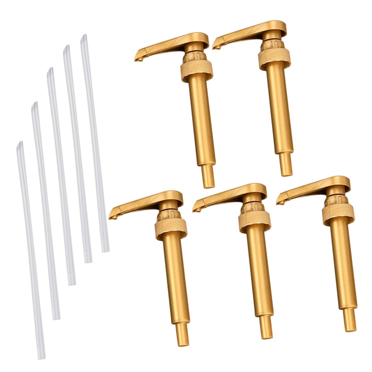 PRETYZOOM 5pcs Syrup Pump Replacement for Bottles Plastic Syrup Pump Dispenser Easy Install for Kitchen