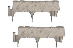 Suncast Stonewall Landscape Edging - Natural Stone Look for Garden, Lawn, and Landscaping