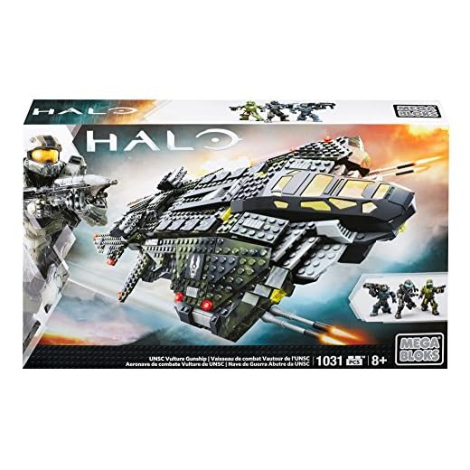 Mega Bloks Halo UNSC Vulture Gunship Building Set for 8 years and up, 1031 pieces