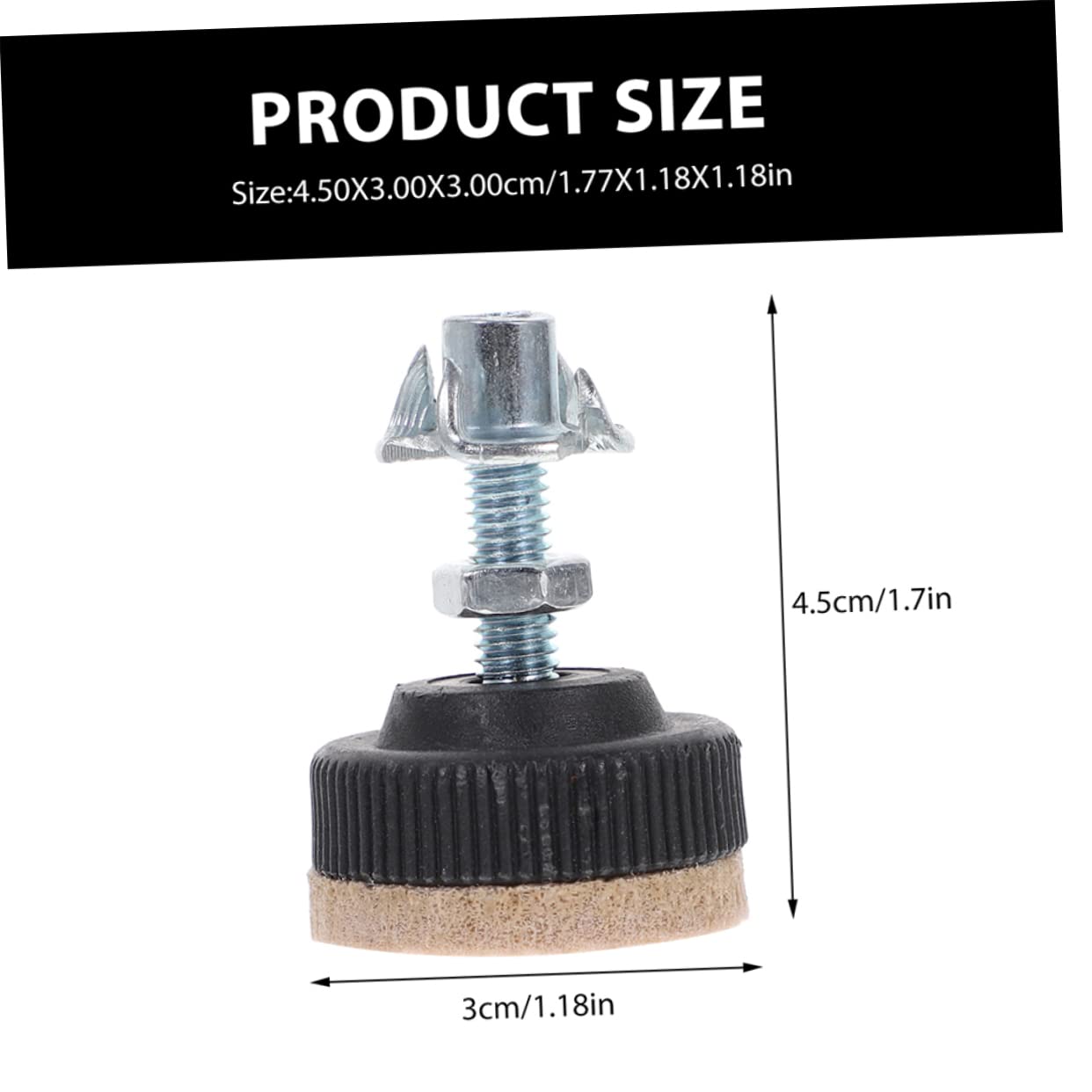 NULYLU 6Pcs Adjustable Felt Furniture Levelers Heavy Duty Leveling Feet for Tables Chairs Cabinets Sofas Durable Noise Reducing Design for Stability and Balance