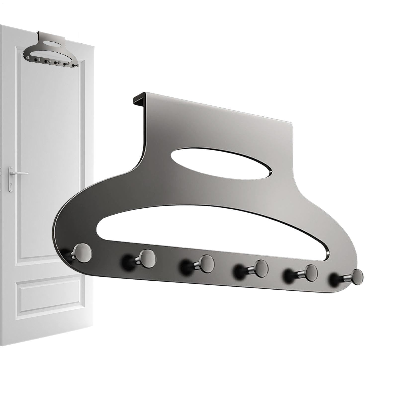 Muiltvoe Over The Door Towel Rack - Space-Saving Metal Organizer Rack,Behind Door Storage Organizer | for Bathroom Bedroom Apartment Dormitory Entrance Toilet Kitchen