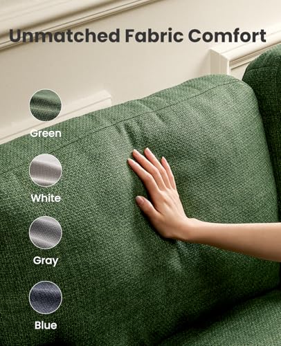 Image of Amada 65 inch Loveseat Sofa, 2 Seater Couch Sofa for Living Room, Modern Sofa with Wide Armrests & Deep Seats, Comfy Couch with Removable Washable Covers & Linen Fabric, Easy Assembly (Green, 2 Seater)