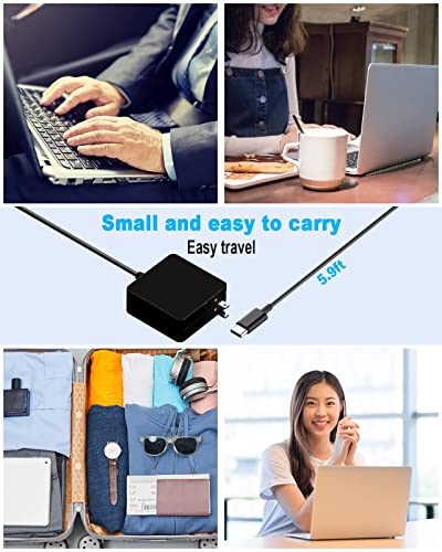 65W USB C Power Adapter, Type C Power PD Wall Fast Charger Compatible with Mac Book Pro, Dell Latitude, Lenovo, Huawei Matebook, HP Spectre, Acer Chromebook and Any Laptops or Smart Phones - Image 7