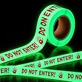 Nastro di Avvertimento di Halloween,5m Nastro Luminoso Al Buio Per Halloween,Pericolo di Halloween Nastro DO NOT ENTER,per festa di Halloween, per interni ed esterni