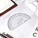 Plastic Protractor Math Protractors 180 Degrees, 4 Inch, Clear, Pack of 2