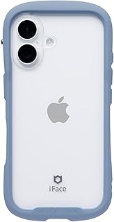 【Amazon.co.jp 限定】iFace Reflection iPhone 16 ケース クリア 強化ガラス (ペールブルー)【エコPKG】【 iphone16 ケース アイフォン16 カバー スマホケース 透明 耐衝撃 ストラップホール付き クリアケース 】