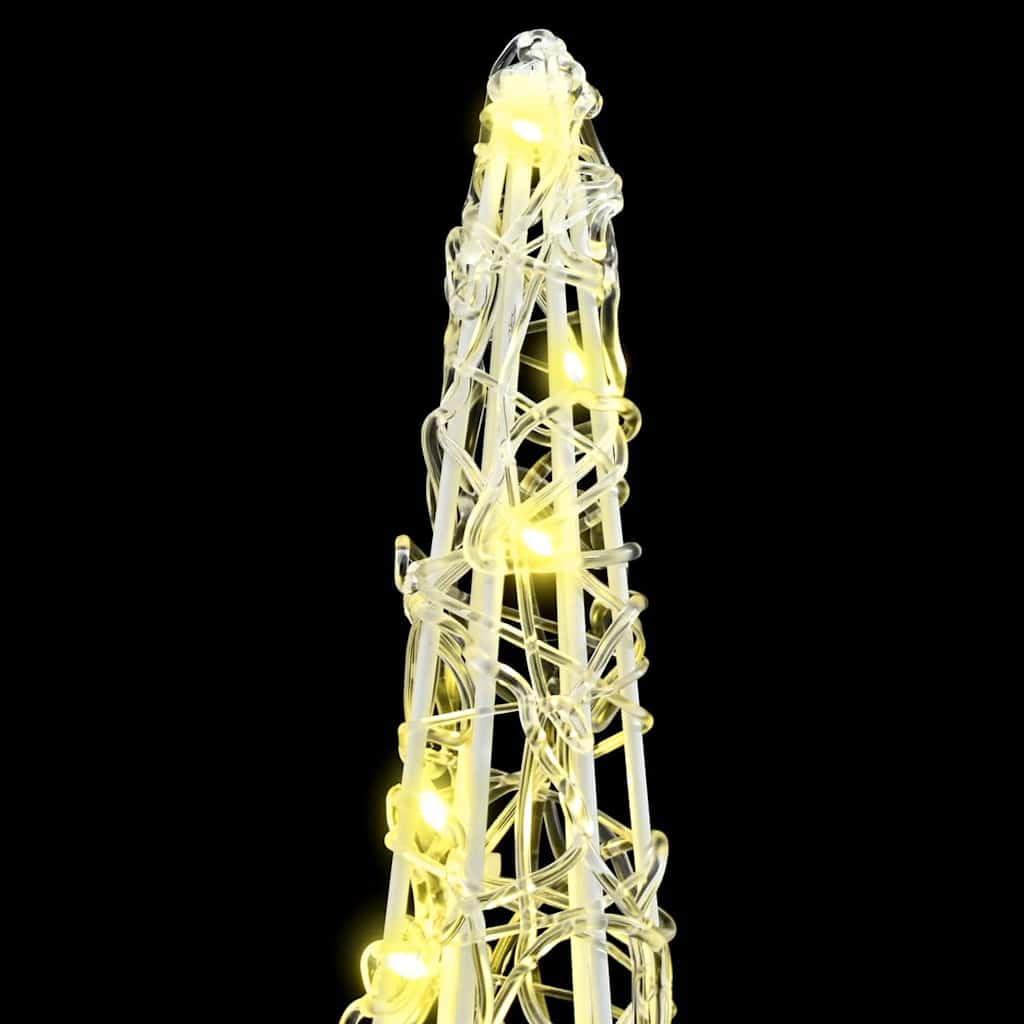 vidaXL Weihnachtsbaum 3 STK. Warmweiß 20 x 20 x 80 cm Acryl 90 LEDs