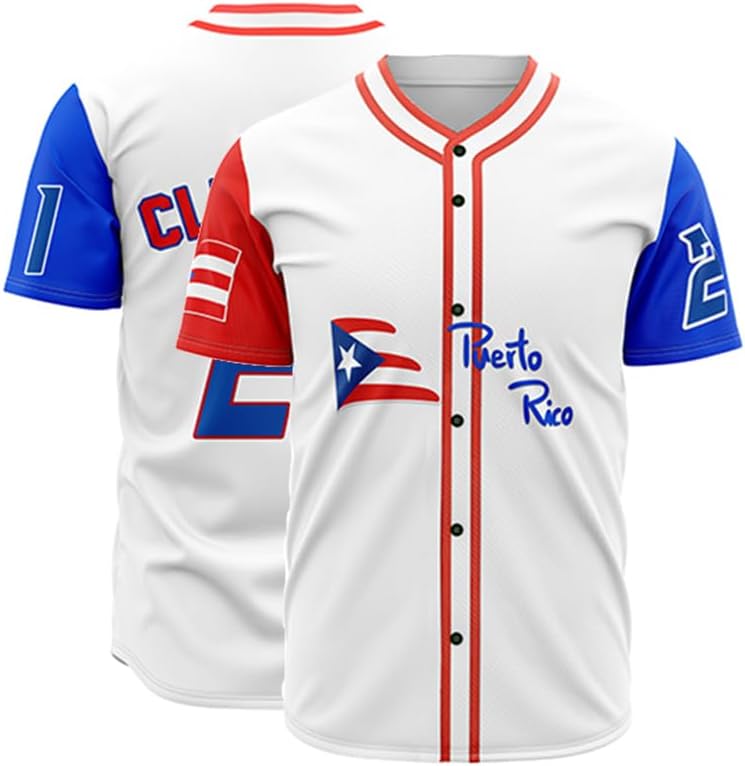 Puerto Rico Jersey for Men World Game Classic Baseball Jersey