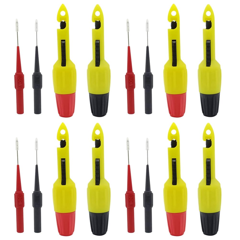 Jnchdghwa As Shown 8 Pack Wire Piercing Probe Insulation Piercing Clip With Insulated Wire Piercing Probe,Inspection Of Automotive Circuits