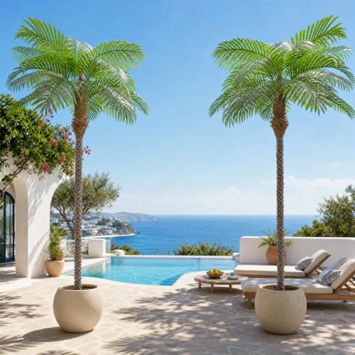 Image of Artificial Palm Trees for Outdoors,8.5ft Tall Fake Plant for Indoor /Outdoor