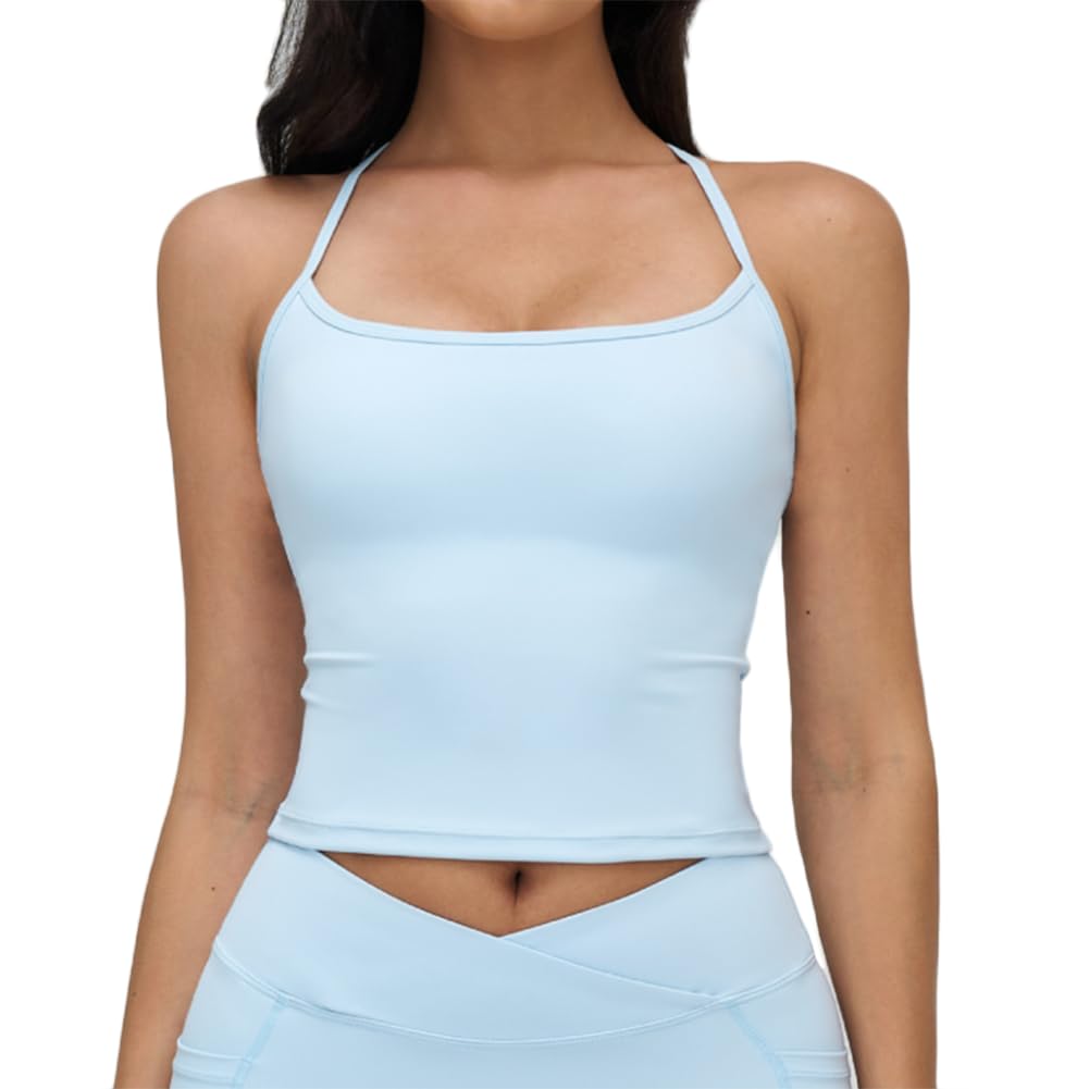 JPXJGT Yoga Back Cover Crop Top Tight Fit Outdoor Sports Underwear Running and Fitness Wear(Size:M,Color:Blue)