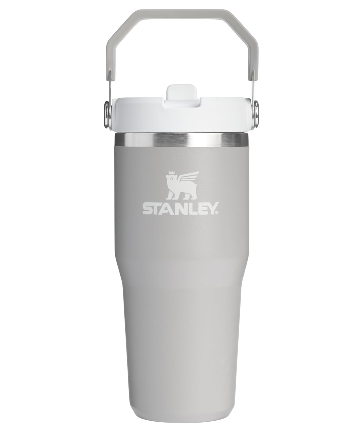 STANLEY IceFlow 2.0 Flip Straw Tumbler, 14 oz, Ash | Easy Carry Handle | Twist On Lid and Flip Up Straw | Leak Resistant Water Bottle | Insulated Stainless Steel | BPA-Free