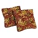 Produktbild 19-inch Squared Spun Polyester Tufted Dining Chair Cushion (Set of Two) - Passion Ruby