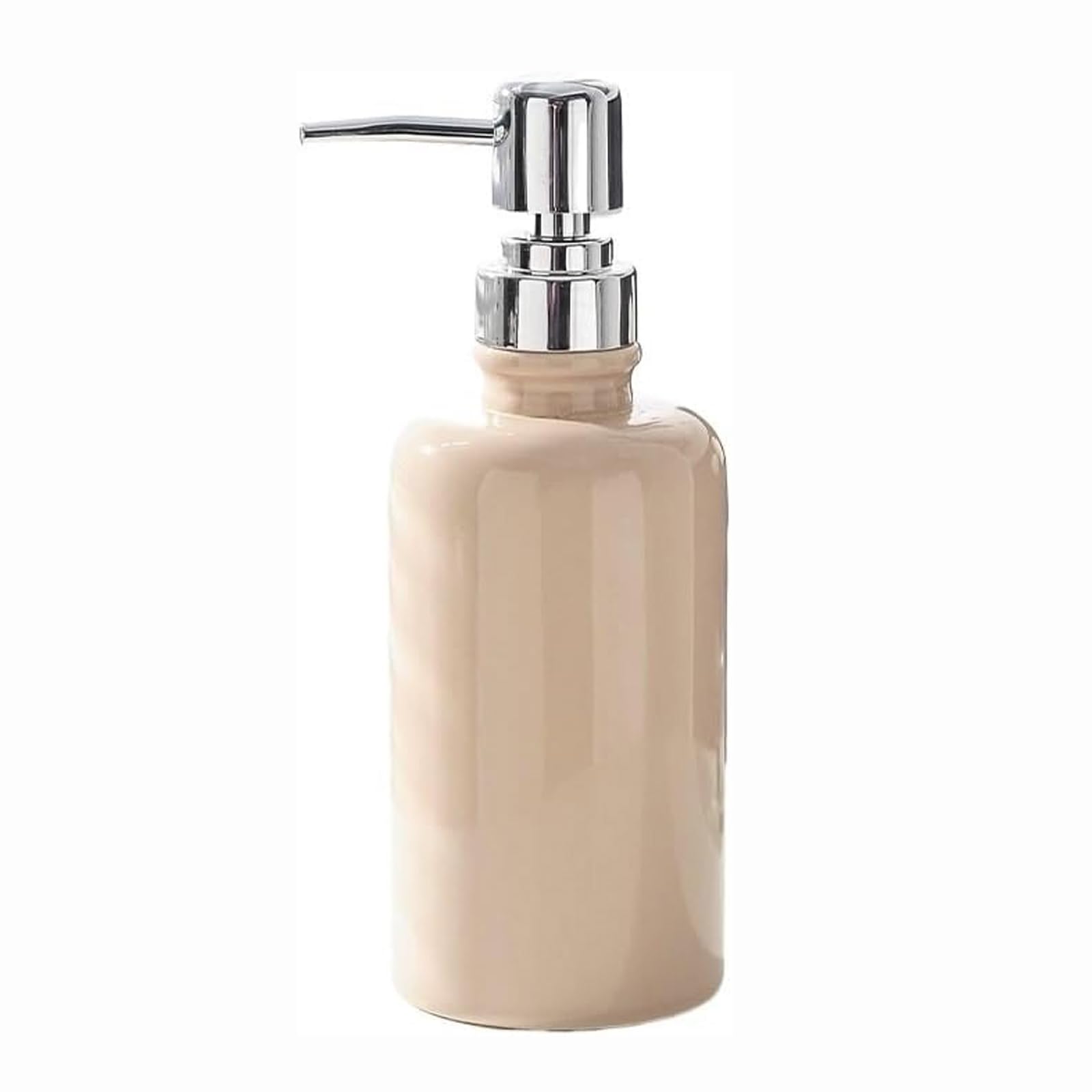 Kxaoxgrc Cream Yellow Glass Soap Lotion Dispenser Set, Ceramic Hand Soap Dispenser, 12.85 Oz, Multicolor(Cream Yellow)