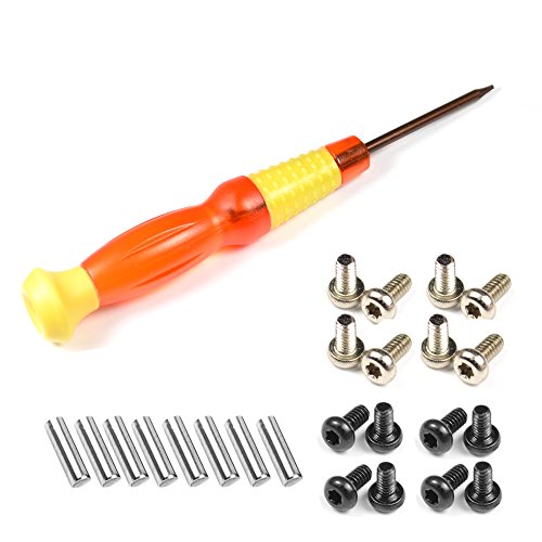 8 Replacement Headband Screws Repair Parts + 8 Headset Replacement Logo Screws + 8 Replacement Hinge Pins + Screwdriver Tool Kit for Monster Beats by Dr. Dre Studio / Studio 2.0 / Studio Wireless Headphone Headband