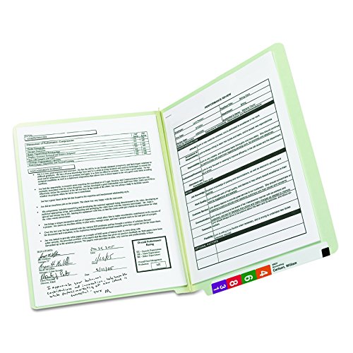 Smead-End-Tab-Pressboard-File-Folder-Straight-Cut-Tab-2-Expansion-Letter-Size-GrayGreen-25-per-Box-26210