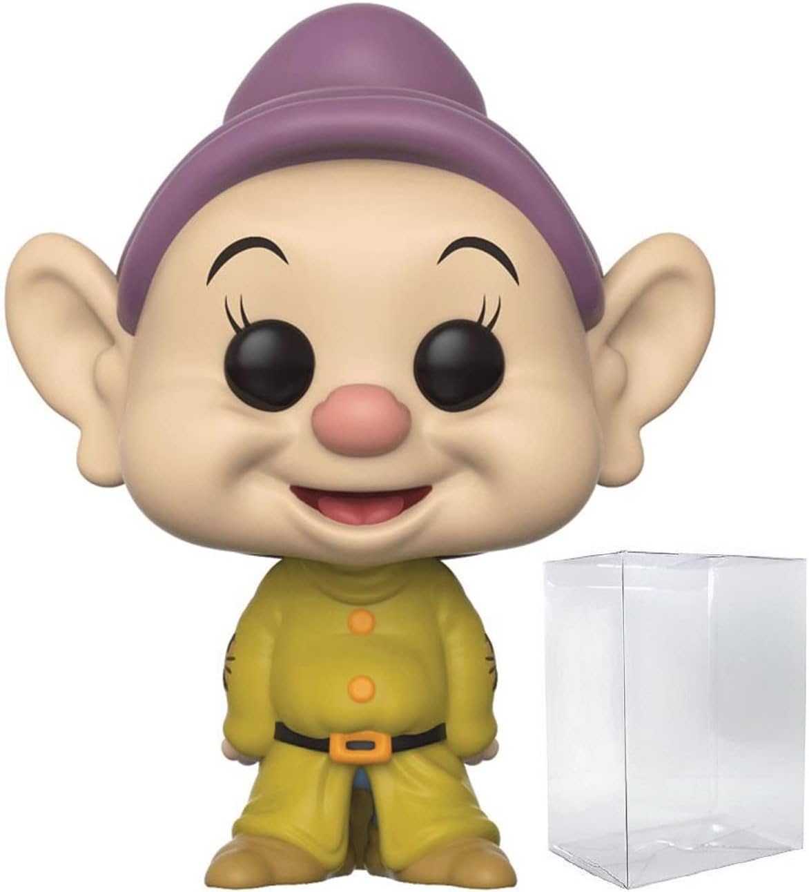 Disney: Snow White and The Seven Dwarfs - Dopey Funko ! Vinyl Figure (Bundled with Compatible Box Protector Case), 3.75 inches, Multicolored
