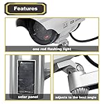 Solar-Powered-Dummy-Security-Camera-Bullet-Fake-Surveillance-System-with-Realistic-Red-Flashing-Lights-and-Warning-Sticker-Indoor-Outdoor-4-Silver